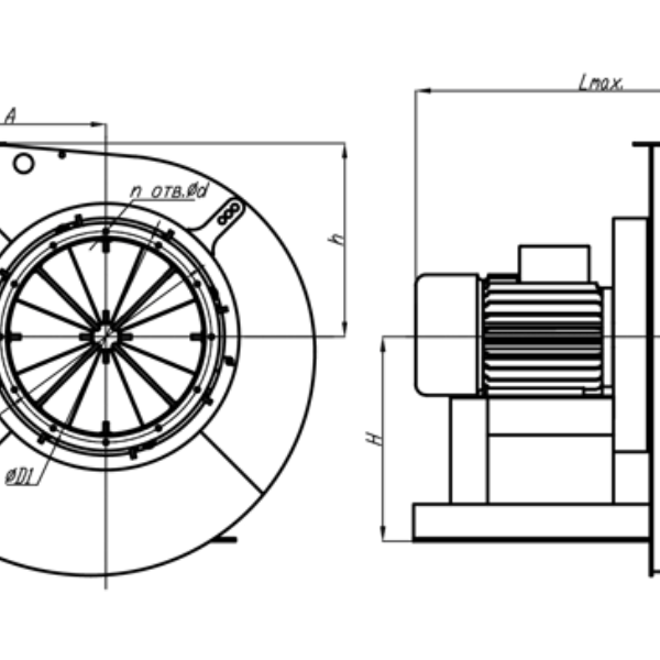 Вентилятор ВДН-6,3-5,5/1500